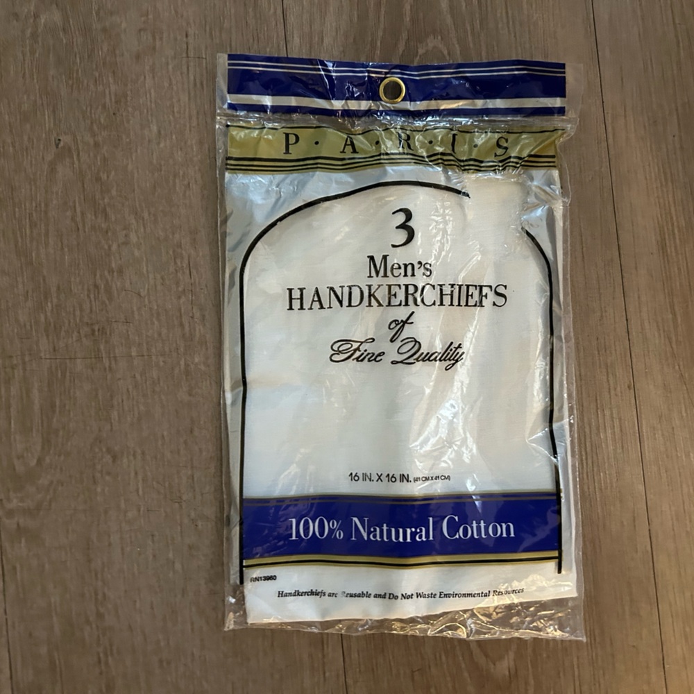 Paris Men’s Handkerchiefs of Fine Quality Set of 3